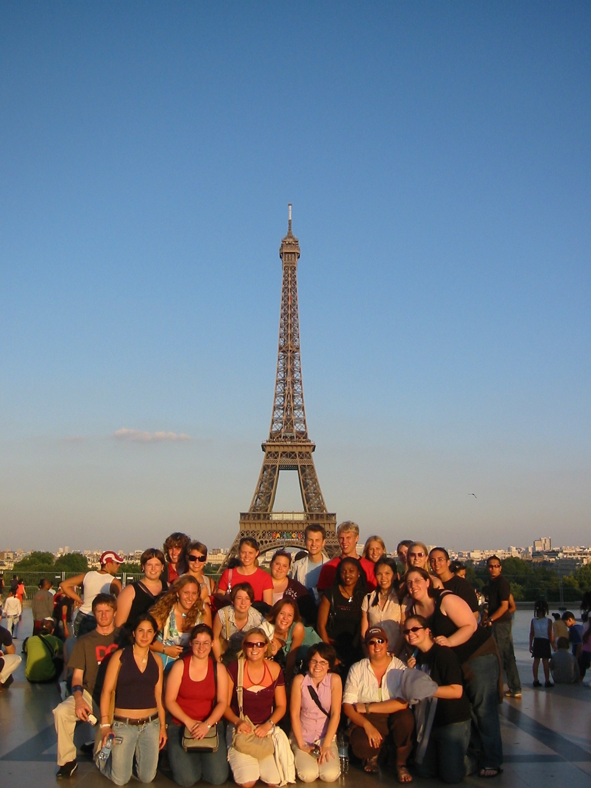 Students by Eiffel Tower