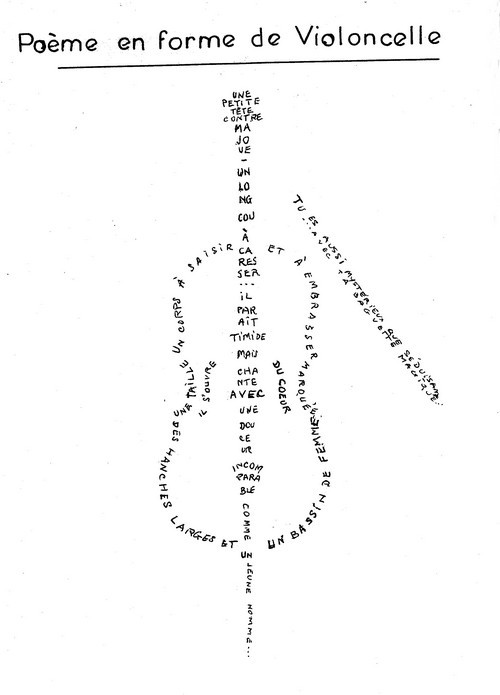 Calligramme du violoncelle