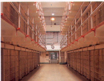 row of cells in the cellblock house